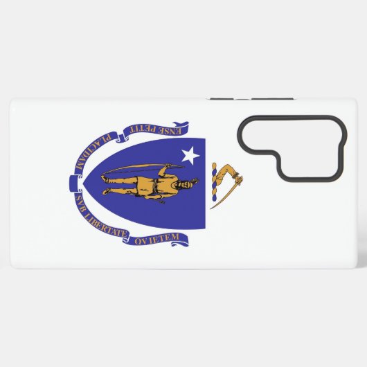 Samsung Galaxy S22 Ultra Case Massachusetts Flag Samsung Galaxy Hülle (Rückseite (Horizontal))