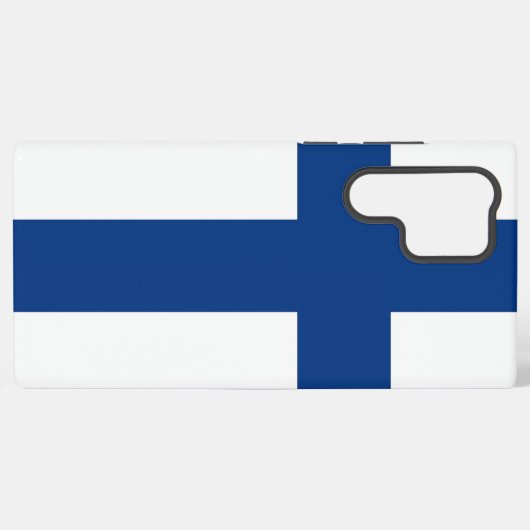 Samsung Galaxy S22 Ultra Case mit finnischer Flagg Samsung Galaxy Hülle (Rückseite (Horizontal))