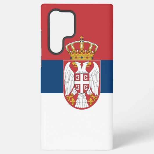 Samsung Galaxy S22 Ultra Case mit serbischer Flagg Hülle (Rückseite)