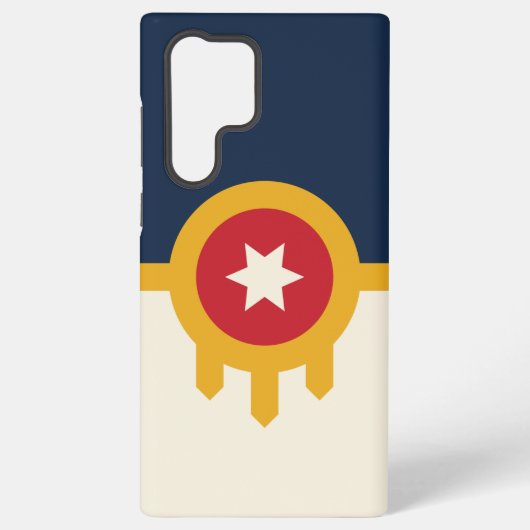 Samsung Galaxy S22 Ultra Case Tulsa City-Flagge Samsung Galaxy Hülle (Rückseite)