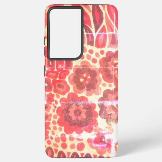 SAMSUNG GALAXYS21 RETRO BLUME DESIGN GALAXY HÜLLE (Rückseite)