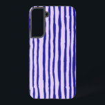 Samsung Handy Gehäuse blau Streifen Samsung Galaxy Hülle<br><div class="desc">Samsung Handy Gehäuse mit blauen und lila Streifen</div>