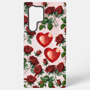 Samsung-Handyhülle mit Herz- und Rosen-Design – El Samsung Galaxy Hülle