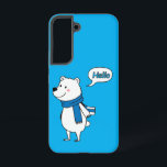Samsung iPhone Handy Case & Cover Samsung Galaxy Hülle<br><div class="desc">Niedlicher Polar Bär Samsung Galaxy Handy Case & Cover. Hallo zu unserem Niedlichen Polar Bären Design! Dieses künstlerische Kunstwerk mit einem bezaubernden Eisbären mit blauem Schal begrüßt Sie freundlich mit einer "Hallo"-Sprechblase. Perfekt als Babykleid, Tasse, T - Shirt und vieles mehr, dieser spielerische Ausdruck verleiht jedem Produkt einen besonderen Charme....</div>