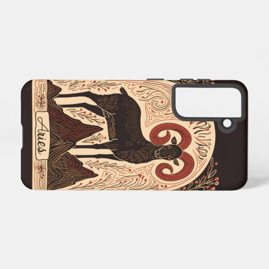Samsung Phone Case Aries Celestial Zodiac Art Samsung Galaxy Hülle (Rückseite (Horizontal))