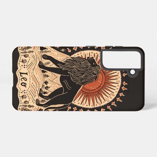 Samsung Phone Case Leo Celestial Zodiac Art Samsung Galaxy Hülle (Rückseite (Horizontal))