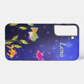 Samsung S22* Case Deep Blue mit Fisch Samsung Galaxy Hülle (Rückseite (Horizontal))