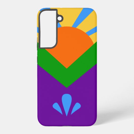 Samsung S22 Plus Fallflagge von Manitou Springs Galaxy Hülle (Rückseite)