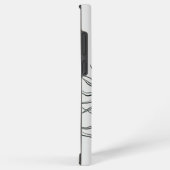 Samsung S22 Ultra Case Light Gray Leaf Lines Galaxy Hülle (Rechte Seite)