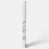 Samsung S22 Ultra Case Light Gray Leaf Lines Galaxy Hülle (Linke Seite)