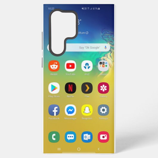 Samsung S22 Ultra Case Zuhause-Design Galaxy Hülle (Rückseite)