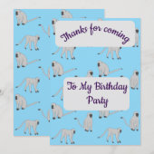 Samt-Affen Dankeschön-Karte Einladung (Vorne/Hinten)