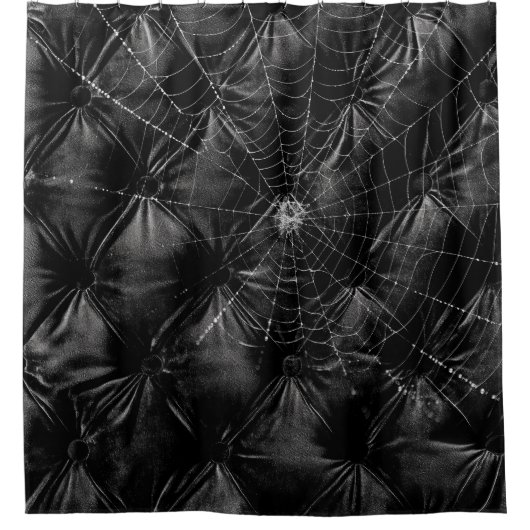 Samt mit Spider Web gepolstert Duschvorhang (Vorderseite)