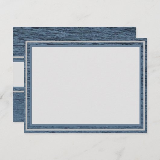 Samt Seas Flat Danke Note Card (Vorne/Hinten)