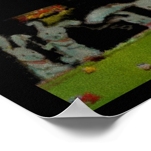 Samt Teens Playing Pool Poster (Ecke)