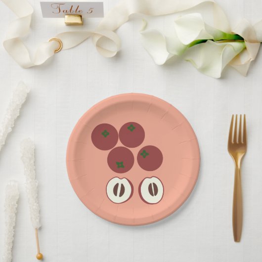 Samtapfel-Papierplatte Pappteller (Hochzeit)