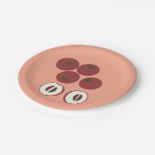 Samtapfel-Papierplatte Pappteller (Schrägansicht)