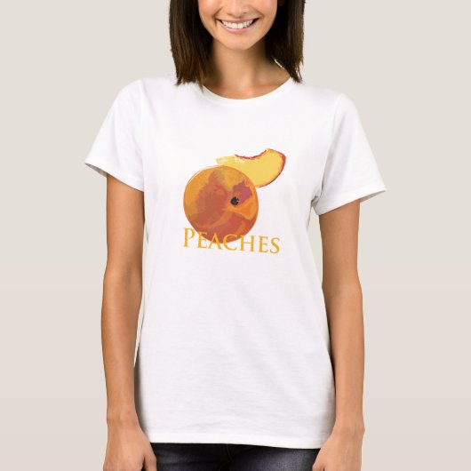 Samtartige Pfirsiche T-Shirt (Vorderseite)