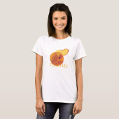 Samtartige Pfirsiche T-Shirt (Vorne ganz)
