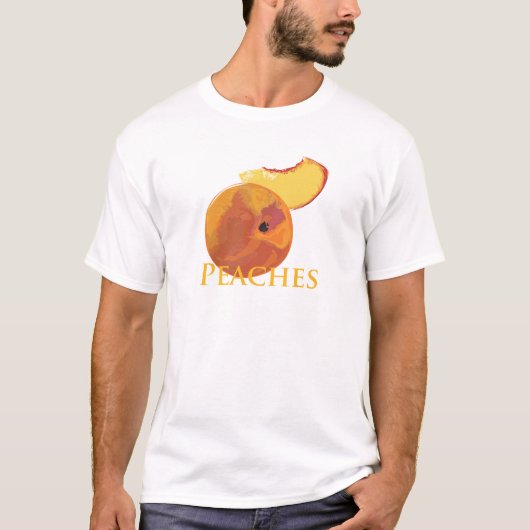 Samtartige Pfirsiche T-Shirt (Vorderseite)