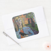 Samtaufkleber Quadratischer Aufkleber (Umschlag)