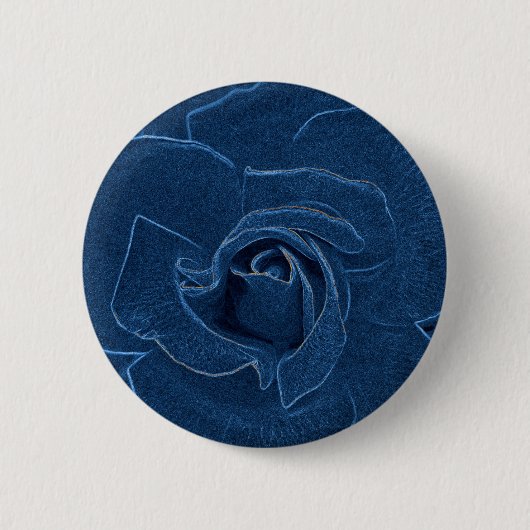 samtblaue Rose Button (Vorderseite)