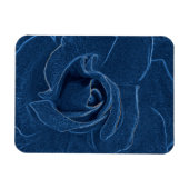 samtblaue Rose Magnet (Horizontal)