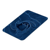 samtblaue Rose Magnet (Linke Seite)