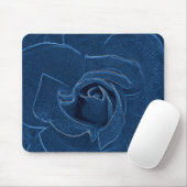 samtblaue Rose Mousepad (Mit Mouse)
