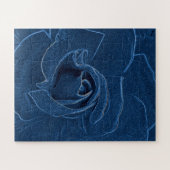 samtblaue Rose Puzzle (Horizontal)