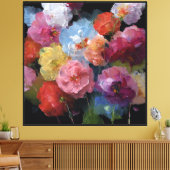 Samtene Abstraktes Blühen Leinwand (Insitu (Wohnzimmer))