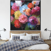 Samtene Abstraktes Blühen Leinwand (Insitu (Schlafzimmer))