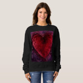 Samtene Emotion – Romantische Liebesherz  Sweatshirt (Vorne ganz)