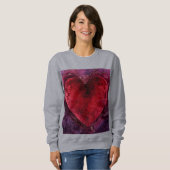 Samtene Emotion – Romantische Liebesherz  Sweatshirt (Vorne ganz)
