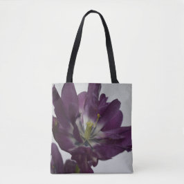Samtene lila Tulpen-Glut – Elegante florale Kunst- Tasche
