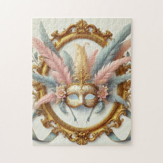Samtene Maskerade – Königliche Eleganz Puzzle (Vertikal)
