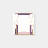 Samtene Nacht Geometrie Art Deco Post-it Klebezettel (Vorderseite)