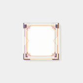 Samtene Nacht Geometrie Art Deco Post-it Klebezettel (Vorderseite)