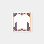 Samtene Nacht Geometrie Art Deco Post-it Klebezettel (Vorderseite)