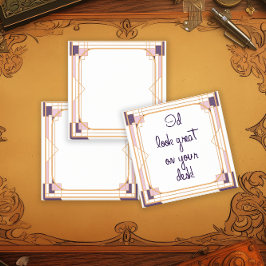 Samtene Nacht Geometrie Art Deco Post-it Klebezettel