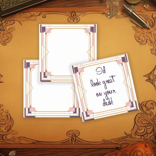 Samtene Nacht Geometrie Art Deco Post-it Klebezettel