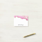 Samtene Pink Gold Achat Geode Script Typografie Post-it Klebezettel (Auf Schreibtisch)