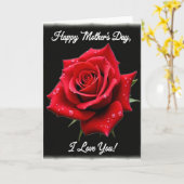 Samtene Rose Ich liebe Dich Karte (Gelbe Blume)