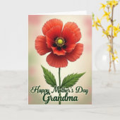Samtene rote Blumen-Muttertagskarte Karte (Gelbe Blume)