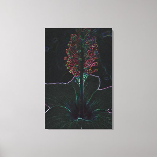 samtfarbene Blume Leinwanddruck (Vorderseite)