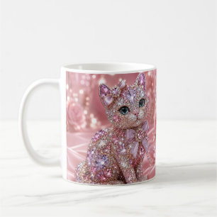 Samtige Katze Nacht Ästhetik Druck Kaffeetasse