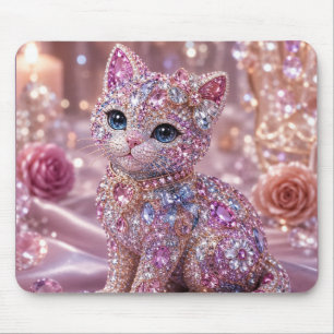 Samtige Katze Nacht Ästhetik Druck Mousepad