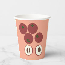 Samtiger Apfel-Papierbecher