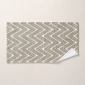 Samtiger Sandbraun Chevron-Muster Badhandtuch Set (Handtuch)