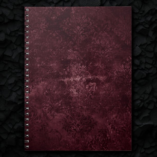 Samtiger Wein Damast Bordeaux Sangria Grunge Gla Notizblock